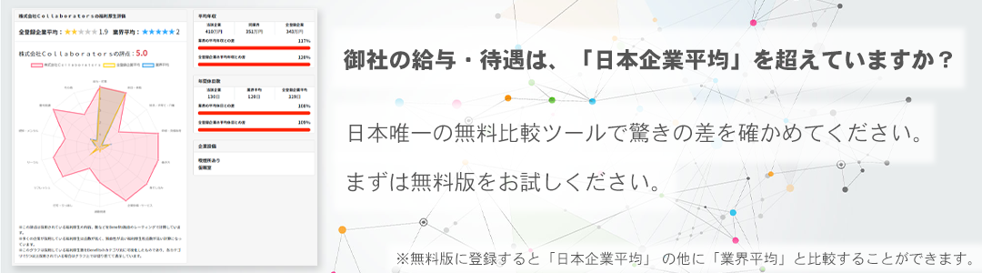 御社の給与・待遇は「日本企業平均」を超えていますか？